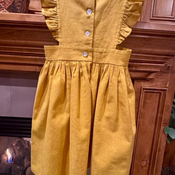 Brand new Hopscotch Avenue  costume made yellow 100% cotton summer dress size 8 - Picture 4 of 5